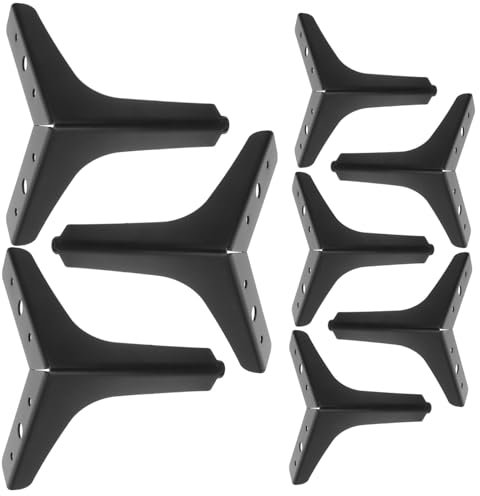 Gadpiparty 8pièces Meubles Noir Jambes Triangulaires Modernes pour Canapé Armoire Chaise Et Table Basse De