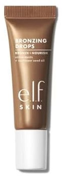 e.l.f. SKIN Bronzing Drops Mini, flüssiger Bronzer für Gesicht und Körper, zaubert einen sonnenverwöhnten Glow, mit Vitamin E, vegan und tierversuchsfrei, Pure Gold