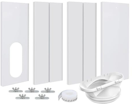 Lot de 4 joints de fenêtre pour climatisation mobile, kit d'étanchéité de fenêtre, réglable, pour climatiseurs mobiles, extension de 13/15 cm