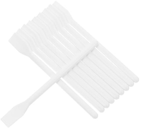 Homoyoyo 10pcs Plastic Palette Stick Glue Spreader Tool and Paint Scraper for Jar Scraping Glue Spreader Tool and Paint Mixer for Skincare Makeup and Craft Plastic Use