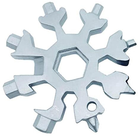 SDGBCXD, Multiherramienta de copo de nieve, destornillador y llave inglesa, multiherramienta de copo de nieve, llavero de nieve, combinación de herramientas,Llaves