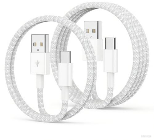USB C Kabel [2Stück 1M+2M] iPhone 17 16 15 Carplay Ladekabel Schnellladung,USB auf USB C Kabel für iPhone 17 16,16 15 Pro Max,16 Plus,15 Plus,Galaxy S25,iPad Pro,Air,Type-C Ladekabel Auto Nylon