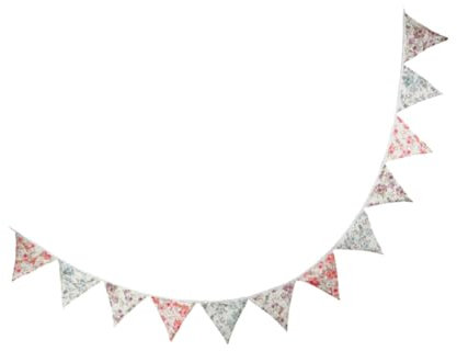 SHINEOFI Wimpel Flaggen Bunte Floral Decor Garland Home Baumwolle Party Bunting Pastell Banner Stoff Dreieck Flagge