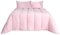 OHS Coverless Double Duvet 10.5 Tog, Soft Warm Comfy Microfibre Fabric Bed Duvet Comfortable For All Season Washable Double Duvets with Pillowcases - Blush Pink