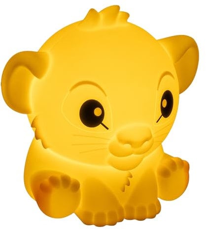 Paladone SquishyGlo Silikon-Lampe Simba aus Der König der Löwen, offiziell lizenziert, kabellos, wiederaufladbar Disney-Lampe für Kinder und Jugendliche, Schlafzimmerdekoration, Sammlerstück