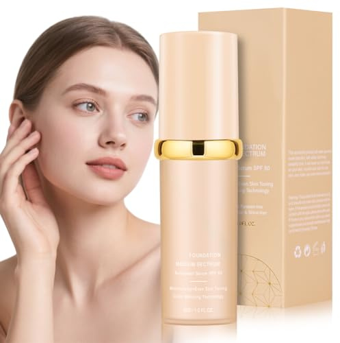 AUYAO Make-up, Wasserfest Langanhaltend Changing Foundation SPF 50 Flüssige Foundation Nude Anganhaltend Mattierend Flüssiges Makeup Vegan Olfrei Make up Teint Foundation Alle Hauttypen (B-Hautfarbe)