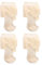 HEJIGOOD Lot de 4 pieds de meubles en bois d'hévéa sculpté élégants pour canapés, armoires, chaises et tables (12 x 6 cm)
