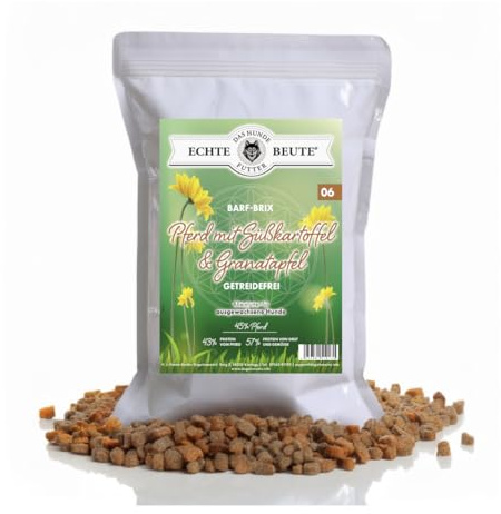 Getreidefreies Hundefutter Pferd (Single Protein) | 45% Fleisch | Süßkartoffel & Granatapfel | Hypoallergen & leicht verdaulich | Ohne künstliche Zusätze | 2 kg