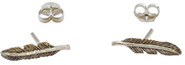 1 Paar Ohrstecker Feder Indianerschmuck aus 925er Sterling Silber