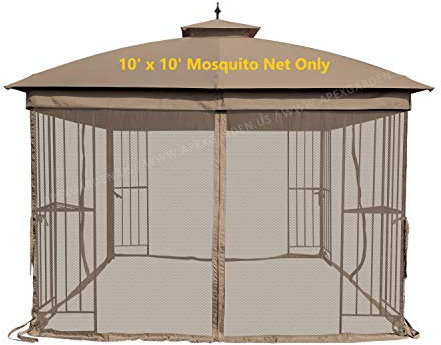 APEX GARDEN Zanzariera universale per gazebo, 3,4 x 3,5 m, ricambio per gazeb