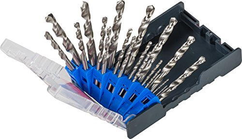 kwb Professional PowerBox Metallbohrer-Satz – Bohrer-Set, 19-teilig, HSS-Stahl, Ø 1 mm - 10 mm in 0,5 schritten