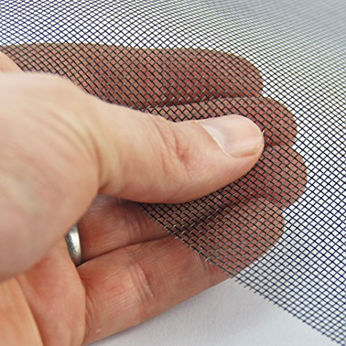 Indoor Insect Mesh - Fibreglass - Ideal For Covering Windows (Black Fibreglass Mesh - 1m x 1.2m Sheet)