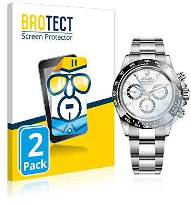BROTECT Schutzfolie für Rolex Cosmograph Daytona | (40 mm) 2 Stück Transparenter Displayschutz Made in Germany Klare Displayschutz-Folie Clear Einfache Montage Case-Friendly