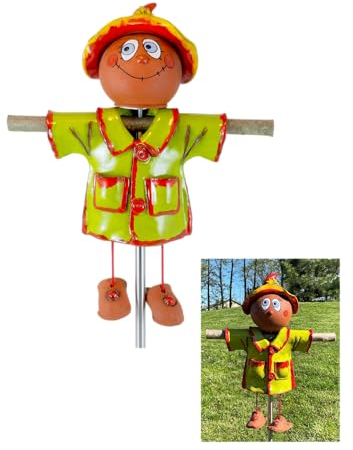 Midene Gartenstecker Keramik Handgefertigt - Gartendeko für Draußen Wetterfest - Garten Deko Keramik - Gartenfiguren & Gartenstatuen - Vogelscheuche