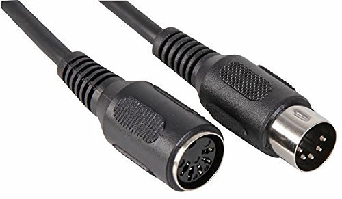 CABLE STOP 5 PIN DIN MALE PLUG TO FEMALE SOCKET AUDIO EXTENSION CABLE MIDI LEAD (1.2 METRE)