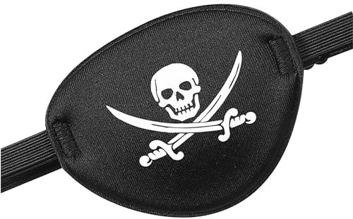 TK Gruppe Timo Klingler Augenmaske Pirat Piratenmaske Piratenklappe Augenklappe schwarz für Kinder und Erwachsene an Fasching & Karneval