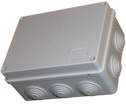 150mm Junction Box with Grommets Waterproof IP56 PVC Plastic Adaptable Enclosure Outdoor Lighting Cable Electrics Connection
