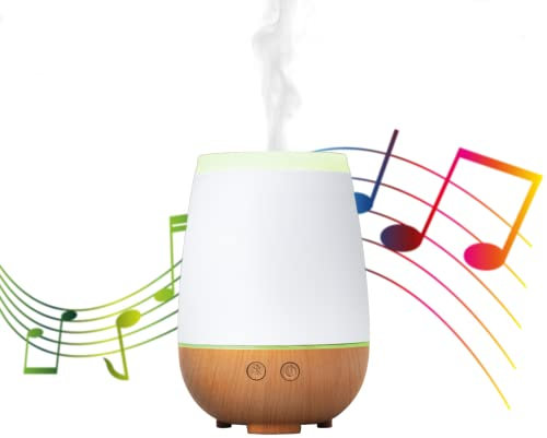 AROFLORA - Musilia - Ultrasonic Essential Oil Diffuser - With Bluetooth Speaker - Combines Diffusion of Essential Oils, Music and Bright Atmospheres - Diffusion up to 40 m²