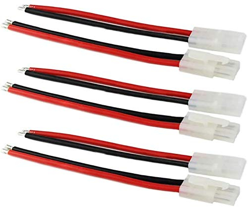 FLY RC 3 Pairs Compatible for Tamiya Männlich Weiblich Stecker Adapter Kabel 14awg 10 cm für RC Auto Lipo Batterieladung (Tamiya stecker)