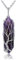 CrystalTears Halskette Damen Silber Lebensbaum Wire Wrap Edelstein Anhänger mit Kette Hexagon Säule Pendant Healing Reiki Energiesteine Schmuck (Amethyst)