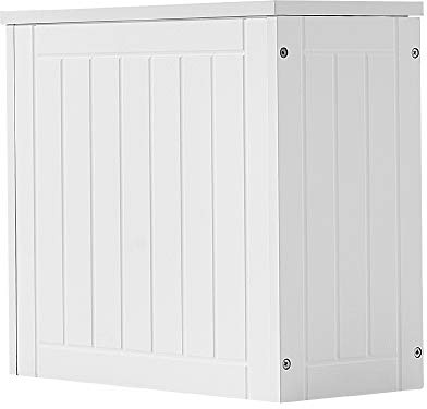 Panana 2COLORS Shaker Slimline Wooden Multi-purpose Bathroom Storage Box Floor Cabinet Unit 35x28x14cm (White)