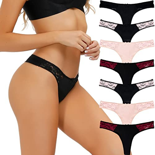 COMSOFT Damen Microfaser Low Rise Tanga Höschen T Back de 7 (Microfibre Tangas C, L)