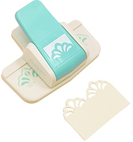 Craftelier - Randlocher zur Herstellung dekorativer Deckchenränder mit großen Blumen auf Papier und Karton speziell für Scrapbooking | Größe ca. 4,2 x 3,6 x 4,2 cm
