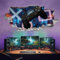 tjapalo® p52 Gamer Wandtattoo Kinderzimmer Name Bild gamer Wandbild gaming Wandtattoo Gamer mit Name personalisiert Gaming Deko, Größe: B50xH24cm
