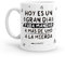Puterful - Taza minimal con frase Hoy es un gran día - Tazas originales para café - Resistente al microondas y lavavajillas