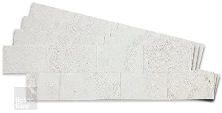 Tic Tac Tiles Peel & Stick U-Bahn-Fliesen aus Kunststein, heller Sand, 12