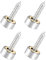 QUARKZMAN 10mm Miroir Vis Cache Vis x 4PCS Poli Inoxydable Acier Décoratif Capuchons Couvercle Attaches pour Décoratif Miroir et Signe Publicité Quincaillerie, [Argent]