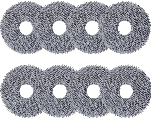 AiLomey Lot de 8 Chiffon de Nettoyage de Rechange pour Roborock Q Revo, Serpillières en Microfibre pour Roborock Q Revo Aspirateur Robot