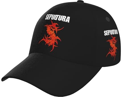 ASVIL Sepultura Roots Schwarz Baseball Cap Herren Damen Verstellbare Kappe Basecap Mützen Outdoor Baseballkappe Hat für Männer Frauen