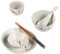 ABOOFAN Japanese Bowl Set 6pcs Ceramic Tableware Kit Single Person Use Blossom Pattern Safe