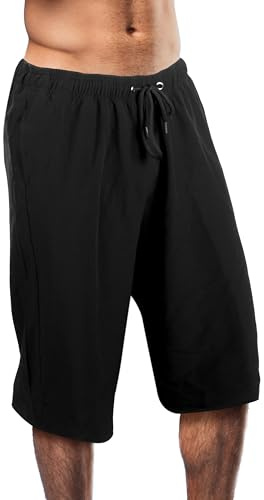 highlaz hl Bañador para hombre hasta la rodilla, cómodo, extralargo, con bolsillos con cremallera, transpirable, secado rápido