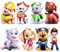 Cartoon Anime Luftballons Geburtstags Dekorationen,8 Stück Geburtstag Balloons Party Set,Cute Hund Geburtstags Party Deko,Deko Folienballon,Kindergeburtstag Party Dekoration für Jungen,Mädchen