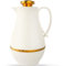 Insulated Thermal Coffee Carafe, 33 oz, Luxury Arabic-Style Insulated Thermos Flask,Coffee Tea Pot,with Spout and Glass Liner for Hot Cold Water,Housewarming Ornaments (White)