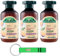 3 x Antica Kräuterboristeria Feuchtigkeitsshampoo Reismilch, Shampoo und Spülung für Haare mit doppelten Spitzen mit natürlichen Inhaltsstoffen, Flaschen à 225 ml + Schlüsselanhänger Beni Culinari