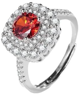 Lehourmast Ring Ringe Damen Bijouterie Herren Offener Ring Für Damen Größenverstellbar Rot