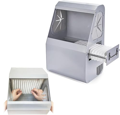 Dental Lab Sandstrahl-Staubbox mit Acrylfenster und LED-Lichtleiste – reduziert Staubschäden, perfekt für Zahnästhetik und Handwerksschnitzerei