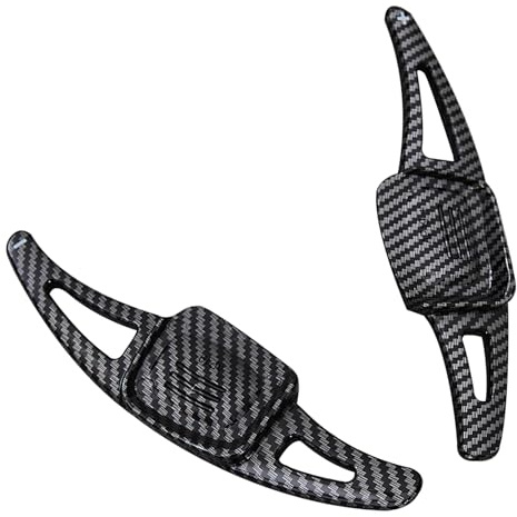 TECART 2 pezzi di estensioni per paddle del cambio al volante in ABS per VW CC Golf 8 Collar Tayron X Phideon Golf7 Variant PASSAT estensioni paddle shifter accessori carbonio nero