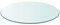 Annlera Plateau de table en verre trempé rond pour table à manger, table basse ou table de jardin, facile à nettoyer, transparent, 80 x 1 cm
