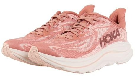 HOKA Clifton 10, Scarpe da Corsa Donna, Latte Rosa Cipria, 41 EU