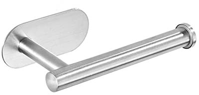 Porta carta igienica senza foratura autoadesivo in acciaio inox per bagno e cucinox per bagno e cucina, porta rotolo di carta igienica, portasciugamani in tessuto, 1/2 pezzi, argento 1 pezzo