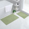 Homaxy Chenille Badezimmerteppich Set 2 teilig rutschfeste Badematte Set Weich Saugfähige Badteppich Set Waschbar Badvorleger- 40x60 cm+50x80 cm, Salbeigrün