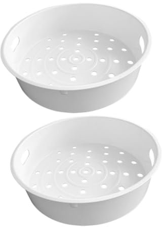 Ciieeo 2pcs Rice Cooker Steamer Tiger Rice Cooker Electric Hot Pot Steamer Pot Rice Cooker Small Microwave Rice Cooker Pan Steamer Basket Steaming Basket Small Rice Cooker White Plastic