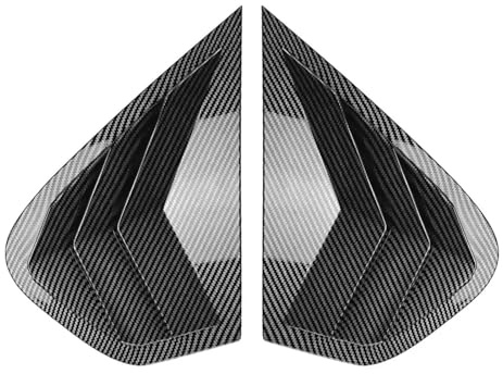 FQUIPCLU Volets de fenêtre latérale arrière de Voiture Autocollant de Garniture de Couvercle de volet latéral de fenêtre arrière de Voiture pour BMW X6 X6M E71 E72 2008-2014, ABS (Noir Brillant)