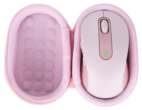 Lebakort Dur Étui Housse Cas Compatible avec Logitech Signature M650 Souris (Rose)