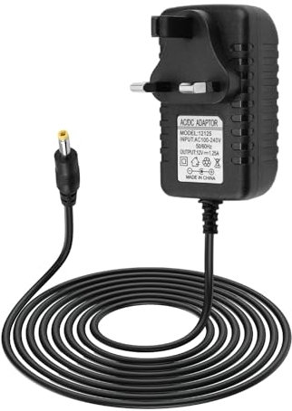 15W 12V 1.25A Power Adapter Compatible with Echo Dot 3rd 4th 5th Gen Show 5 1st 2nd Gen Spot Pop Fire TV Cube, 2 M Cable UK Plug, Not for Dot 1st 2nd Gen and Show 1st 2nd