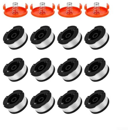 12 bobines avec 4 couvercles et 4 ressorts pour débroussailleuse Black and Decker pour une coupe efficace de la pelouse
